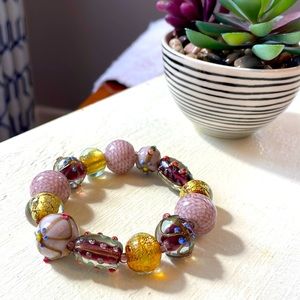 Glass Lamp bead bracelet